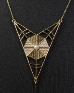 Nicoletta Carlone "Ophelia" Art Nouveau Spiderweb Necklace Shop 8 Nicoletta Carlone