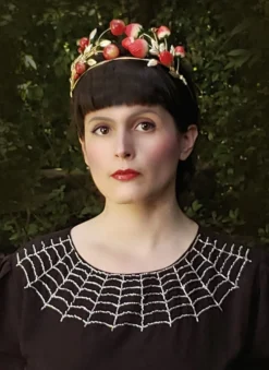 Nicoletta Carlone "Charlotte" 1940s Style Hand Beaded Spiderweb Dress Shop