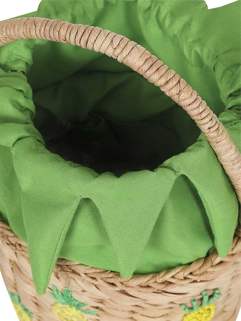 Nicoletta Carlone Shop "Nia" Pineapple Wicker Rattan Bag 4 Nicoletta Carlone Shop "Nia" Pineapple Wicker Rattan Bag