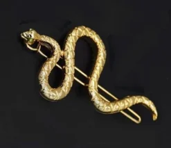 Nicoletta Carlone "Elise" Golden Snake Barrette JEWELRY