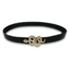 Nicoletta Carlone "Rachel" Black Vegan Leather Snake Belt