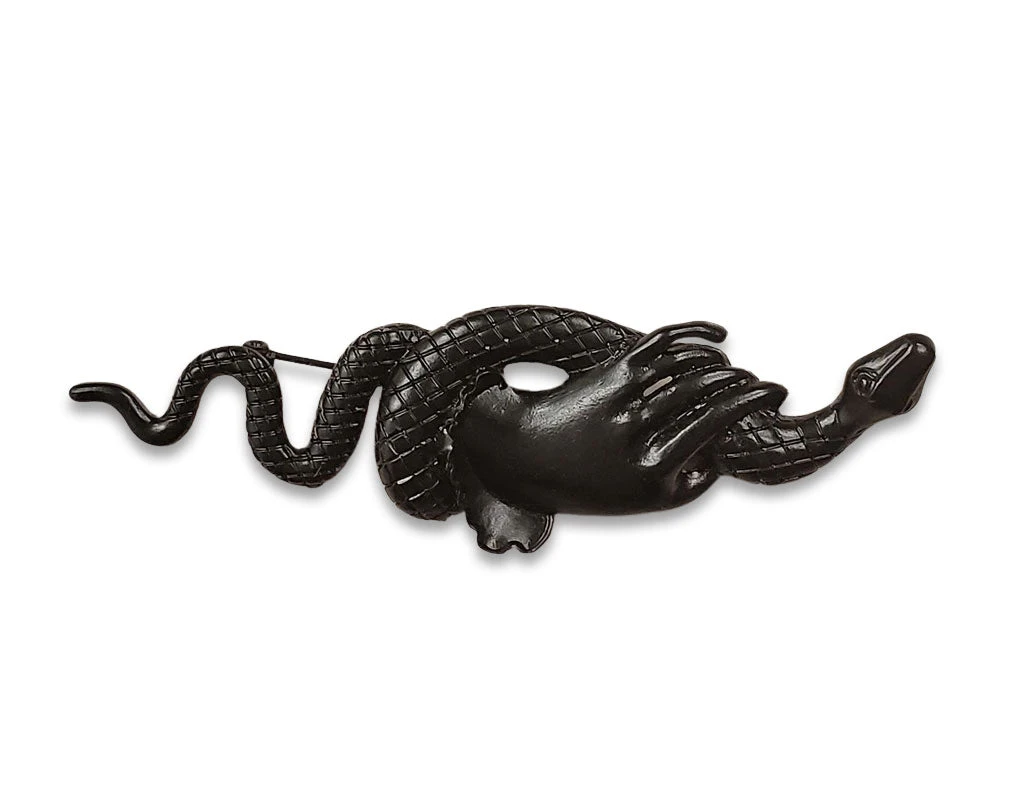 Nicoletta Carlone "Cordelia" Victorian Style Snake And Hand Brooch (pre-order) 3 Nicoletta Carlone "Cordelia" Victorian Style Snake And Hand Brooch (pre-order)