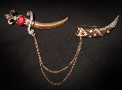 Nicoletta Carlone "Electra" 1940s Style Scimitar Brooch