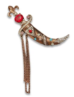 Nicoletta Carlone "Electra" 1940s Style Scimitar Brooch