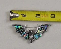 Nicoletta Carlone "Elsie" Abalone And Silver-tone Bat Brooch JEWELRY