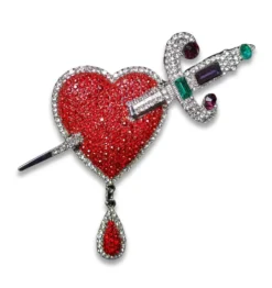 Nicoletta Carlone "Jezebel" Heart And Dagger Statement Brooch (pre-order) JEWELRY