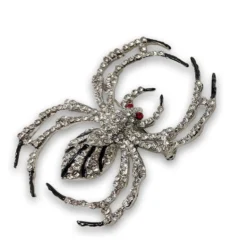 Nicoletta Carlone "Moriah" 1940s Style Rhinestone And Enamel Spider Brooch Shop