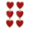 Nicoletta Carlone "Beth" Gold-tone Red Heart Earrings