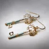 Nicoletta Carlone Shop "Corinna" Gold-tone Key Earrings 2 Nicoletta Carlone Shop "Corinna" Gold-tone Key Earrings