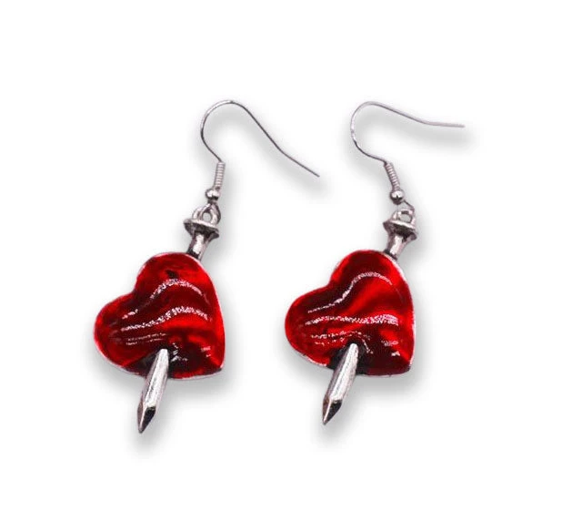 Nicoletta Carlone "Edith" Heart And Dagger Earrings 3 Nicoletta Carlone "Edith" Heart And Dagger Earrings