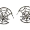 Nicoletta Carlone "Janie" Gunmetal Spiderweb Earrings JEWELRY