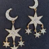 Nicoletta Carlone Shop "Josepha" Moon And Star Earrings