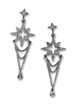 Nicoletta Carlone "Katy" Silver-tone Starburst Earrings