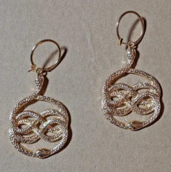 Nicoletta Carlone Shop "Lissa" Gold Tone Snake Earrings