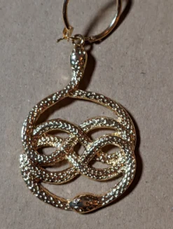 Nicoletta Carlone Shop "Lissa" Gold Tone Snake Earrings