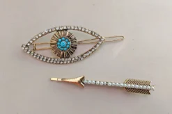 Nicoletta Carlone "Mae" Eye Barrette And Arrow Hairpin Set Shop