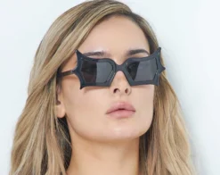 Nicoletta Carlone "Lorna" Black Bat Wing Sunglasses ACCESSORIES