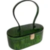 Nicoletta Carlone "Emma" Mid-Century Style Acrylic Purse - Malachite Green (pre-order) ACCESSORIES 1 Nicoletta Carlone "Emma" Mid-Century Style Acrylic Purse - Malachite Green (pre-order) ACCESSORIES