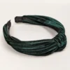Nicoletta Carlone "Etta" Forest Green Top Knot Velvet Headband Shop