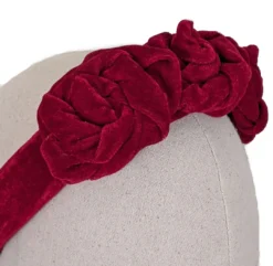Nicoletta Carlone "Norah" Red Velvet Roses Headband
