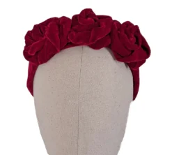 Nicoletta Carlone "Norah" Red Velvet Roses Headband
