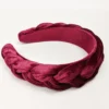 Nicoletta Carlone "Vale" Burgundy Velvet Bradied Headband Shop