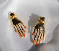 Nicoletta Carlone "Lucinde" Hand Earrings