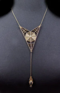Nicoletta Carlone "Ophelia" Art Nouveau Spiderweb Necklace Shop