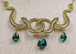 Nicoletta Carlone "Amaya" Gold-tone Snake Necklace