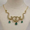 Nicoletta Carlone "Amaya" Gold-tone Snake Necklace