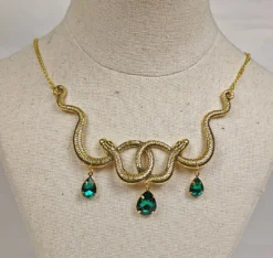 Nicoletta Carlone "Amaya" Gold-tone Snake Necklace