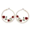 Nicoletta Carlone JEWELRY "Cynthia" Rose Hoop Earrings