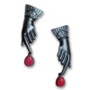 Nicoletta Carlone "Frida" Victorian Style Hand And Blood Drop Earrings JEWELRY 1 Nicoletta Carlone "Frida" Victorian Style Hand And Blood Drop Earrings JEWELRY