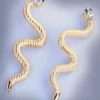 Nicoletta Carlone "Arista" Golden Snake Dangle Earrings Shop