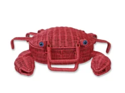 Nicoletta Carlone "Mr. Snappy" 1950s Style Novelty Wicker Rattan Bag (pre-order) ACCESSORIES 12 Nicoletta Carlone