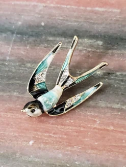 Nicoletta Carlone "Celandine" Swallow Brooch Shop