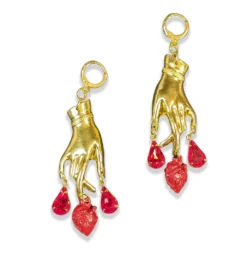Nicoletta Carlone "Clara" Hand And Bleeding Heart Earrings Shop