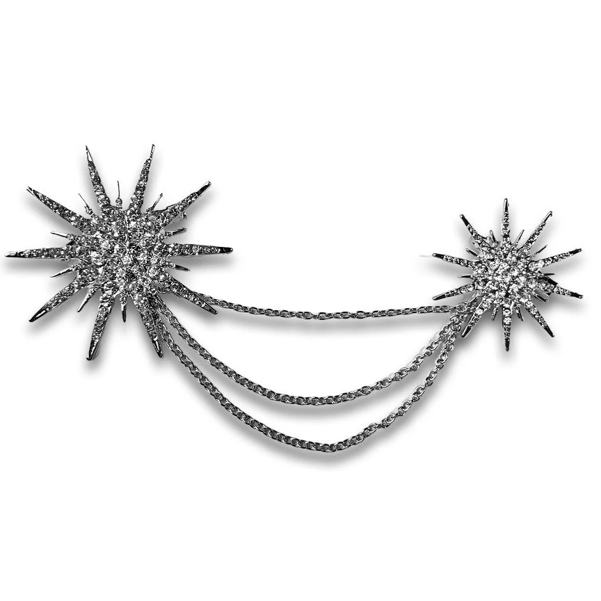 Nicoletta Carlone "Astra" Starburst Chatelaine Brooch JEWELRY 3 Nicoletta Carlone "Astra" Starburst Chatelaine Brooch JEWELRY