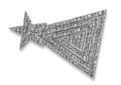 Nicoletta Carlone "Milly" 1930's Style Art Deco Comet Brooch JEWELRY