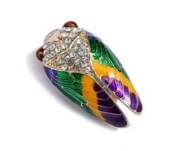 Nicoletta Carlone "Viola" Enamel Cicada Brooch Shop