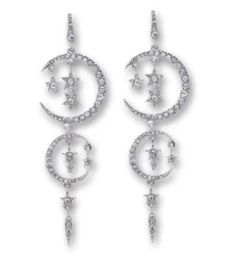 Nicoletta Carlone "Camille" Moon And Star Chandelier Earrings Shop