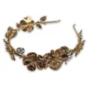 Nicoletta Carlone "Chione" Golden Flowers And Rhinestones Tiara Headwear & Hair Jewelery