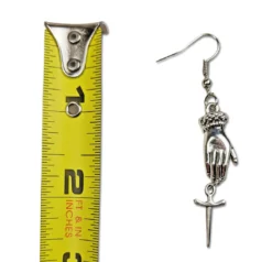 Nicoletta Carlone "Abby" Silver-tone Hand And Dagger Earrings