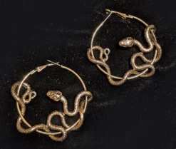 Nicoletta Carlone "Damaris" Snake Hoop Earrings Shop