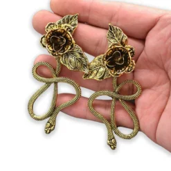 Nicoletta Carlone "Enid" Golden Snake Earrings Shop