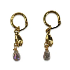 Nicoletta Carlone "Hannah" Hand And Raindrop Earrings JEWELRY