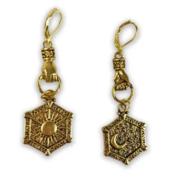 Nicoletta Carlone Shop "Diana" Moon And Star Earrings