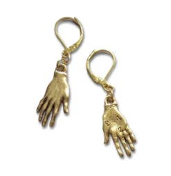 Nicoletta Carlone "Rumi" Golden Hand Earrings