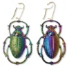 Nicoletta Carlone "Veridian" Iridescent Scarab Earrings Shop