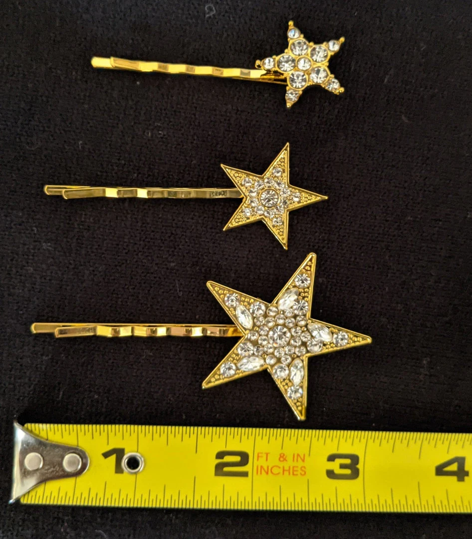 Nicoletta Carlone "Yvonne" Star Hair Clips 6 Piece Set 5 Nicoletta Carlone "Yvonne" Star Hair Clips 6 Piece Set